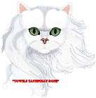 chinchilla persian cat large 2 machine embroidered hand towels by