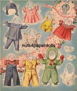 VINTAGE BABY 1ST YEAR PAPER DOLL LASER REPRO FREE SHW2  