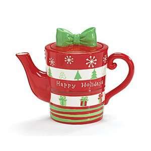 Holiday Gift Shaped Teapot For Christmas Teas And Kitchen Decor 