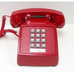  ITT 2500 Red Corded Touch Tone Desk Phone w/ BONUS 25 