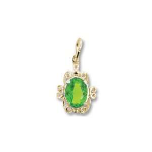  Rembrandt Charms August Birthstone Charm, Gold Plated 