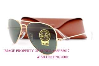 New Ray Ban Sunglasses RB 3025 W3234 GOLD Aviator 55  