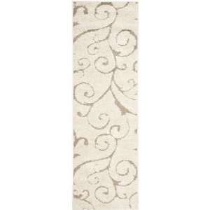   and Beige Shag Area Runner, 2 Feet 3 Inch by 7 Feet