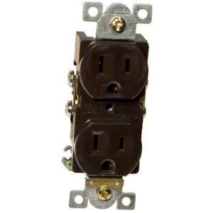  MorrisProducts 82142 Commercial Duplex Receptacle in Brown Baby