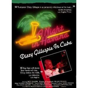  Night in Havana Dizzy Gillespie in Cuba Movie Poster (11 