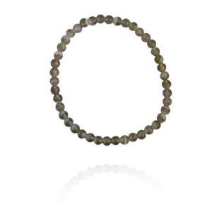  4mm Round Botswana Agate Bead Bracelet, 7.25 Jewelry