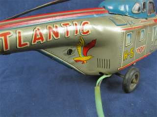 Vintage Momoya/Nikko Tin Toy S 55 Atlantic Helicopter  