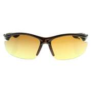 Loop Large HD Vision Eyewear Half Frame Sports Wrap Sunglasses w 