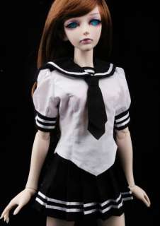 251# Black Sailor Dress/Suit/Outfit 1/4 MSD BJD Dollfie  