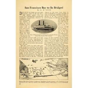  1921 Article San Francisco Bay Bridge Dunn Train Ferry 