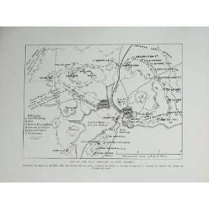  Russo Japanese War Map Defences Port Arthur Metre Hill 