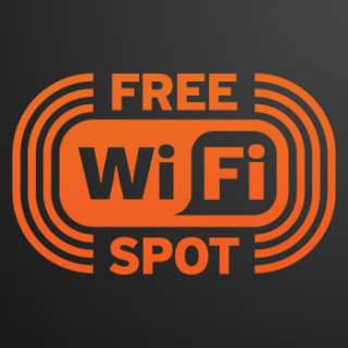Wireless Decal Sticker wifi Free Spot Sign vinyl X2WW8  