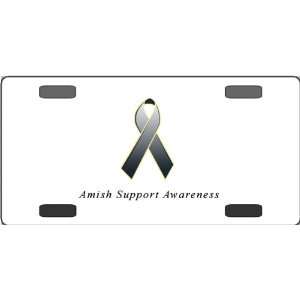  Amish Support Awareness Ribbon Vanity License Plate 