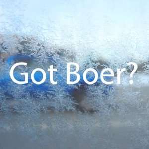  Got Boer? White Decal Goat Farmers Laptop Window White 