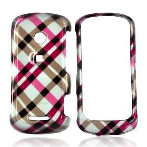  Motorola Crush Accessory Bundle Plaid Pink Hard Case 