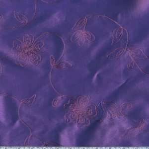   Taffeta Floral Purple Fabric By The Yard Arts, Crafts & Sewing