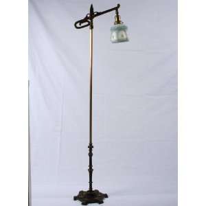  Vintage Hand Hammered Bridge Lamp, c.1920