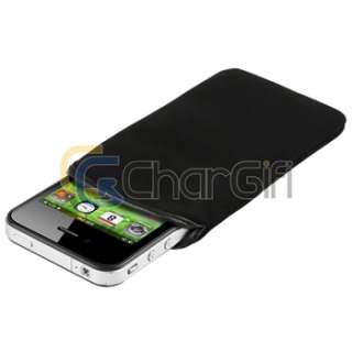 BLACK Soft Pouch Case Cover Sleeve New For iPhone 4 s 4s 3gs 3g 2G 