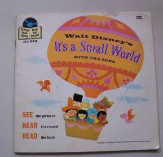 Disney See Hear Read   Its a Small World RECORD & BOOK  
