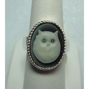 Black Cameo Persian Himalayan Cat Ring  Size 8 Everything 