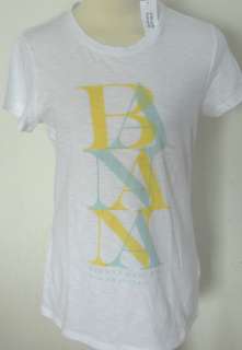 Banana Republic Womens White Logo T Shirt Sizes S XL  