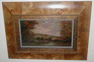 Antique French Landscape Oil Painting  