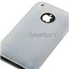 White Silicone Case+Privacy Guard for iPhone 3 G 3GS OS  