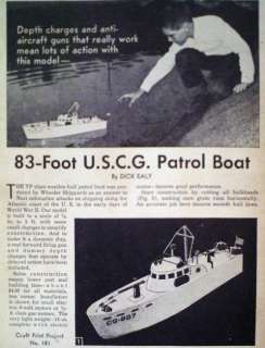 83 USCG COAST GUARD PATROL BOAT SCALE MODEL PLANS  