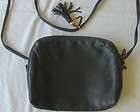 Ganson Black Ladies Leather Handbag Purse Shoulder Bag  