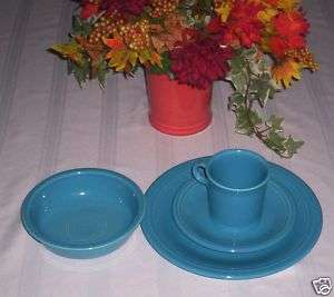 Fiesta Ware 4 Pc. PEACOCK Place Setting #1Quality  