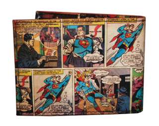 Superman Comic Page DC Comics Super Hero Bifold Wallet  