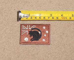 AUSTRALIAN 4th ARMOURED VELCRO BACKED FLAG PATCH DESERT TAN   NEW 