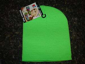   Green Beanie Knit Stocking Cap Skully Winter Hat Thermo Wear  
