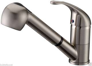 BRUSHED NICKEL PULL OUT KITCHEN BAR SINK FAUCET NEW   