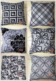 Flax black gray PILLOW CASES CUSHION COVERS  