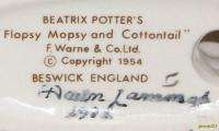 Beatrix Potter Flopsy Mopsy & Cottontail Signed Lammas  