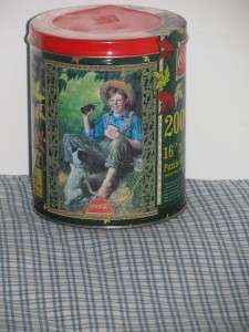 Coca Cola Coke 16x20 Boy with Dog Puzzle Tin Can  NEW  