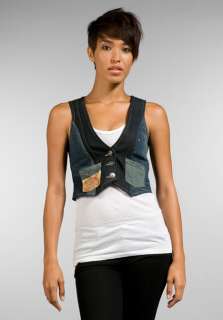 KARMEL & ALDEN Paula Recycled Denim Vest in Hybrid Wash at Revolve 