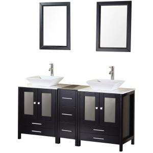   With Marble Vanity Top in Carrera White and DEC072 