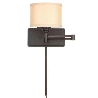 Hampton Bay Brookhaven 1 Light Oil Rubbed Bronze Swing Arm Wall Sconce 