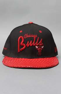 Menaud Sportswear The Chicago Bulls Snakeskin Snapback Hat in Black 