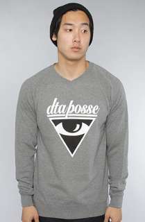 DTA The Pssst VNeck Fleece in Charcoal  Karmaloop   Global 