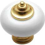 Hickory Hardware Tranquility 1 1/4 in. White Knob