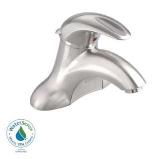   in. Single Hole 1 Handle Low Arc Bathroom Faucet in Satin Nickel
