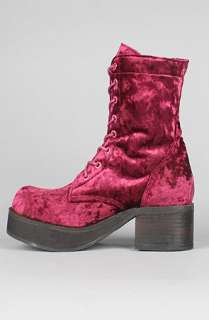 Jeffrey Campbell The Carlos Boot in Wine Velvet  Karmaloop 