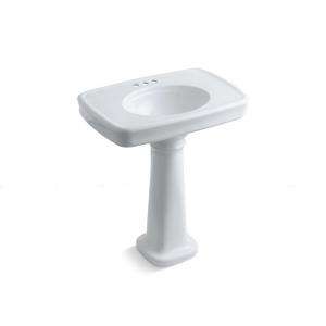 KOHLER Bancroft Pedestal Bathroom Sink Combo with Centers with 4 in 
