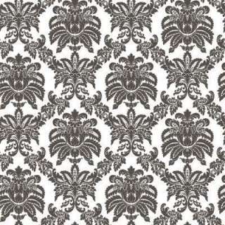 in x 10 in Black And White Sweeping Damask Wallpaper Sample