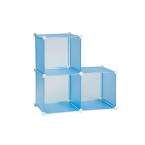 Honey Can Do 3 Pack Storage Cubes  Blue