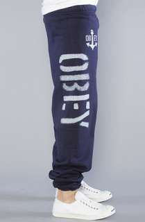 Obey The Anchor Spray Sweatpants in Navy  Karmaloop   Global 