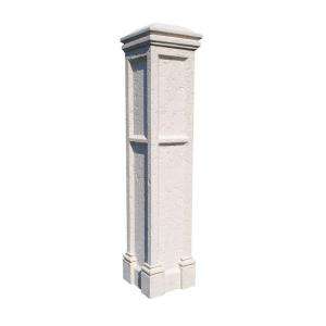 Eye Level Limestone Column, Includes Limestone 12 In. Curved Cap 65 In 